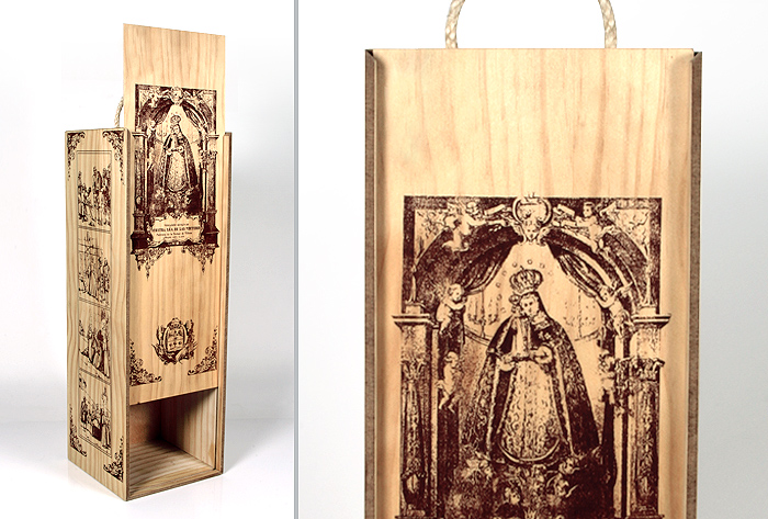 Caja de madera decorada artesanalmente